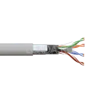 Кабель витая пара TERACOM PRO Cat,6 F/UTP 4 пары solid 23AWG оболочка LSZH нг(А)-HF цвет серый (упак, 305м), EKF