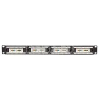 Патч-панель TERACOM PRO 19'' Cat,5E 1U неэкранированная UTP 24 порта RJ-45 Dual IDC, EKF