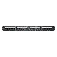 Патч-панель TERACOM PRO 19'' Cat,6 1U неэкранированная UTP 24 порта RJ-45 Dual IDC, EKF