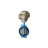 Дисковый поворотный затвор межфланцевый Tecfly VPG 4448 с электроприводом Nutork, Tecofi