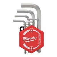 Ключи L-образные HEX короткие в футляре метрические с шаром, Milwaukee