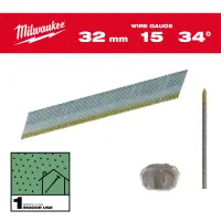 Гвозди 15G/34°, Milwaukee