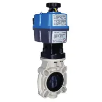 Затвор дисковый промышленной серии ПВХ, EPDM с электроприводом J+J 60-240V, CEPEX