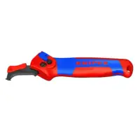 Нож для кабеля с "пяткой", с трещоткой, Knipex