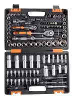 Набор инструментов, 1/2", 1/4", CrV, в кейсе 108 предметов, Вихрь