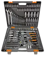 Набор инструментов, 1/2", 1/4", CrV, в кейсе 216 предм, Вихрь