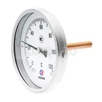 Термометр биметаллический, тип БТ (корпус-сталь), осевой, Росма