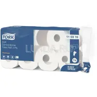 Бумага туалетная Premium 110316 Т4 3-слойная белая (8 рулонов в упаковке), Tork