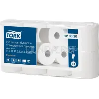Бумага туалетная T4 2-слойная белая (8 рулонов в упаковке) , Tork