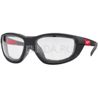 Очки с повышенной защитой, с уплотняющей вставкой, Premium Safety Glasses, Milwaukee