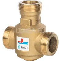 Термостатический смесительный клапан для твердотопливных котлов, тип SVM-0030, Stout