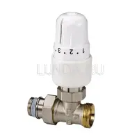 Термостатический клапан 1/2" НР-3/4" НР, прямой, серия RTL, с термоголовкой, Flamco