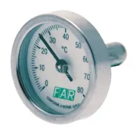 Термометр биметаллический для шаровых кранов, без монтажной гильзы, FAR