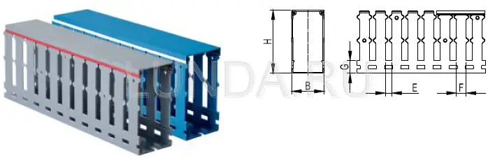 Короб перфорированный rl12 25x40 серый quadro