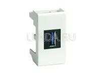 Розетка USB 3.0 Viva белая 1 модуль, DKC