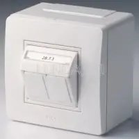 Коробка для миниканалов с двумя телефонными/компьютерными розетками, DKC