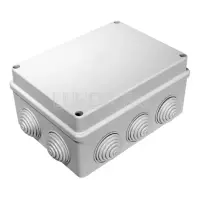 Распределительная коробка для о/п безгалогенная атмосферостойкая, прямоугольная, 150х110х70, 10 входов, Промрукав