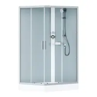 Кабина душевая Gem 120x90, прямоугольная, профиль матовый хром, стекло прозрачное, АМ.ПМ
