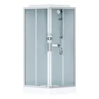 Кабина душевая Gem Square 90x90, профиль матовый хром, стекло прозрачное, АМ.ПМ